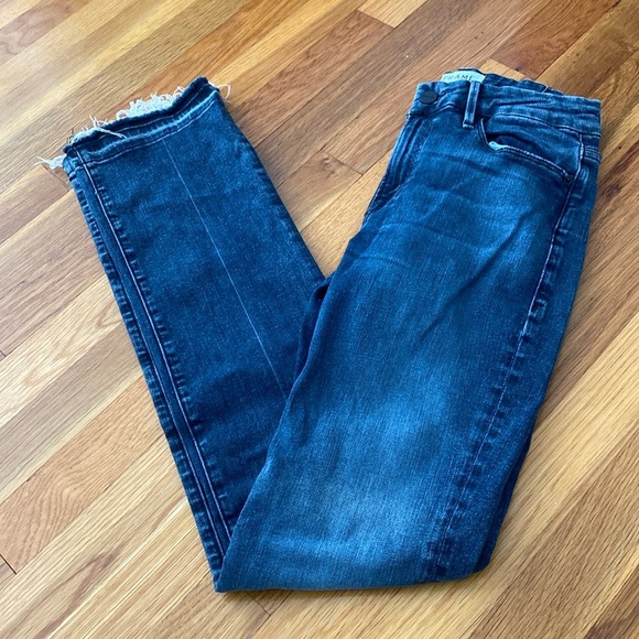 Frame Denim Women’s Blue Mini Boot Cut Jeans Size 26 - Picture 1 of 9